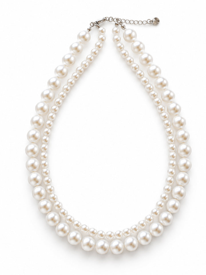 Amabel Double Strand Pearl Necklace - product view