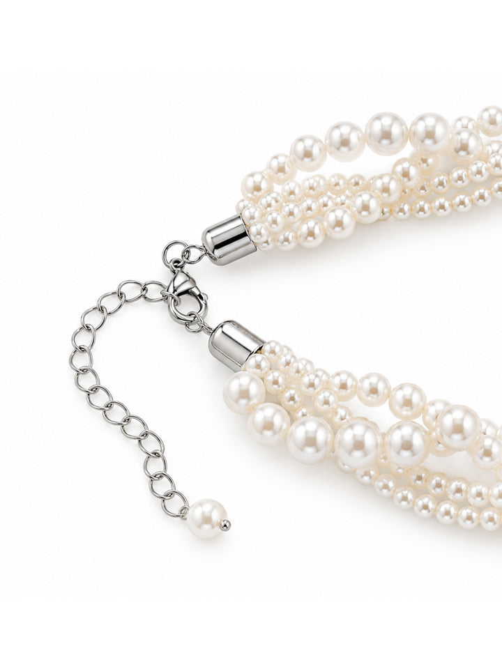 Amabel Double Strand Pearl Necklace - view 5