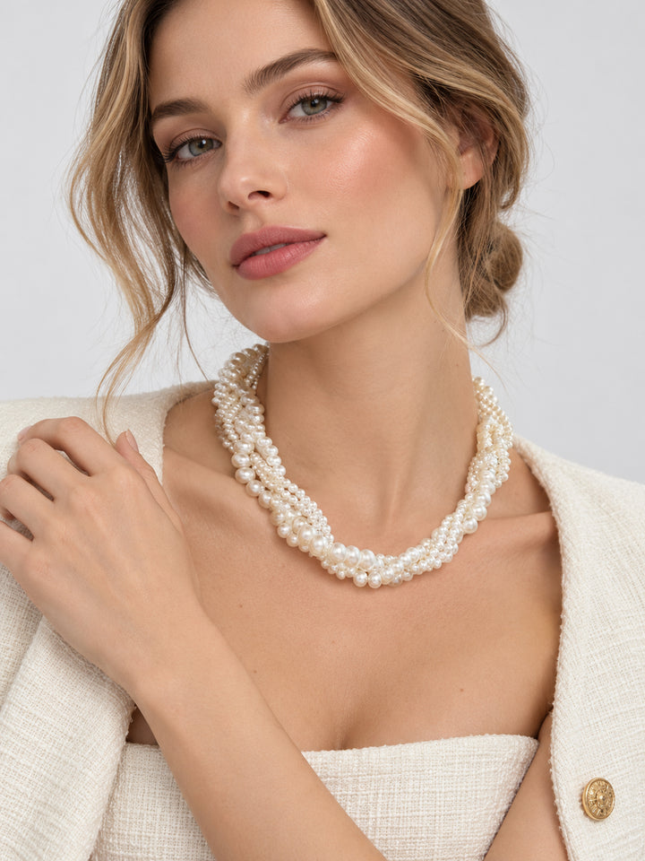 Apolline Twisted Pearl Necklace - view 6