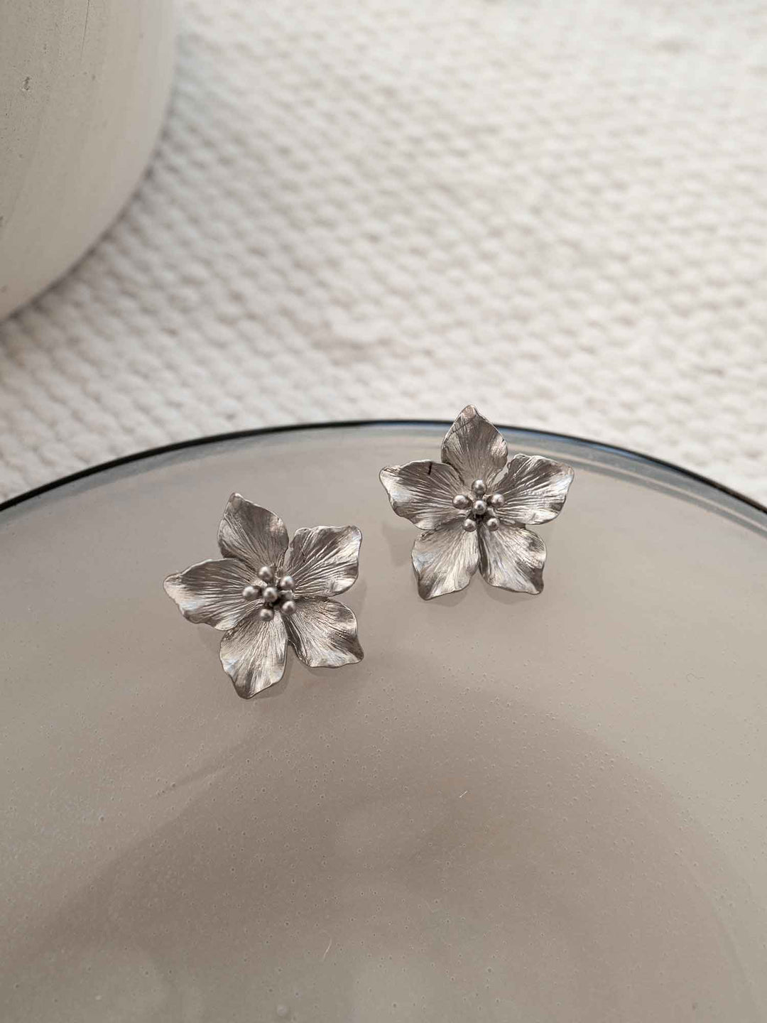Avry Silver Floral Earrings