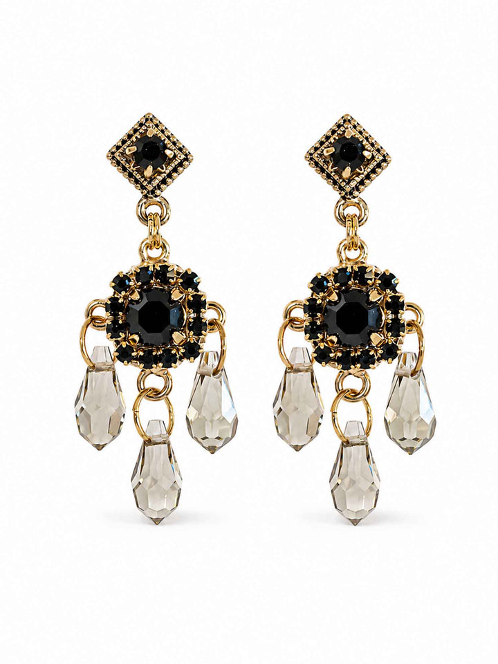 Belladonna Smoky Crystal Earrings