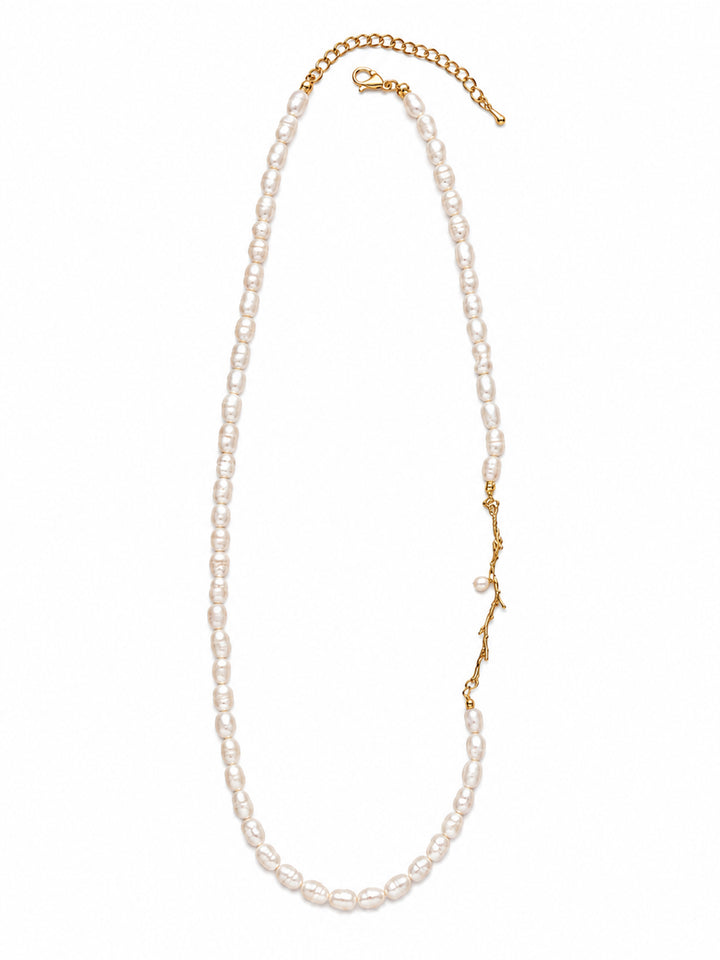Branch freshwater pearl necklace with extension chain