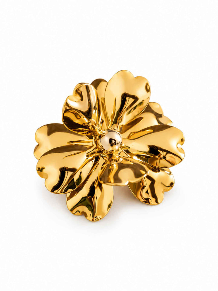 Calliope Gold Flower Statement Cuff