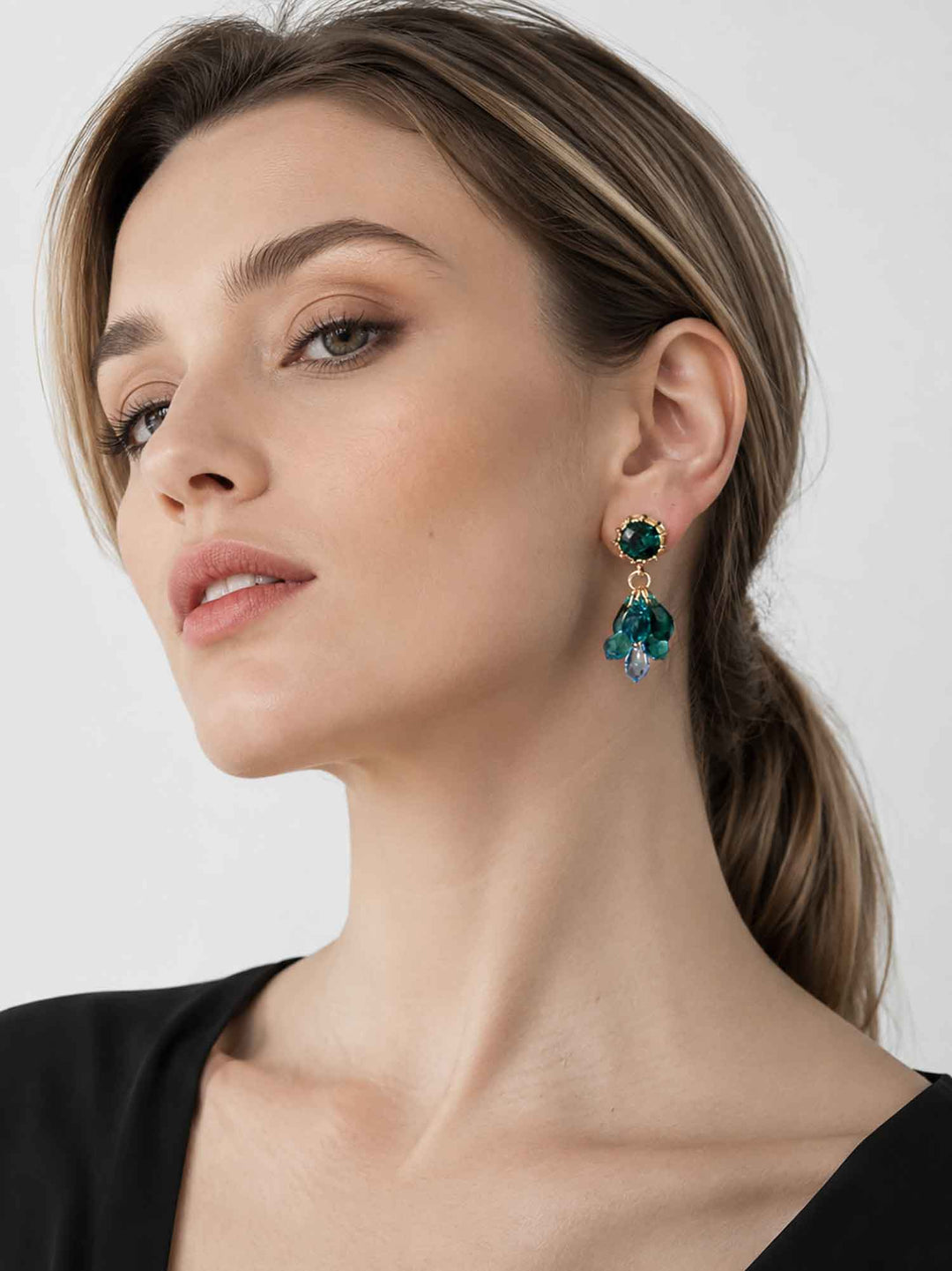 Camry Crystal Drop Earrings