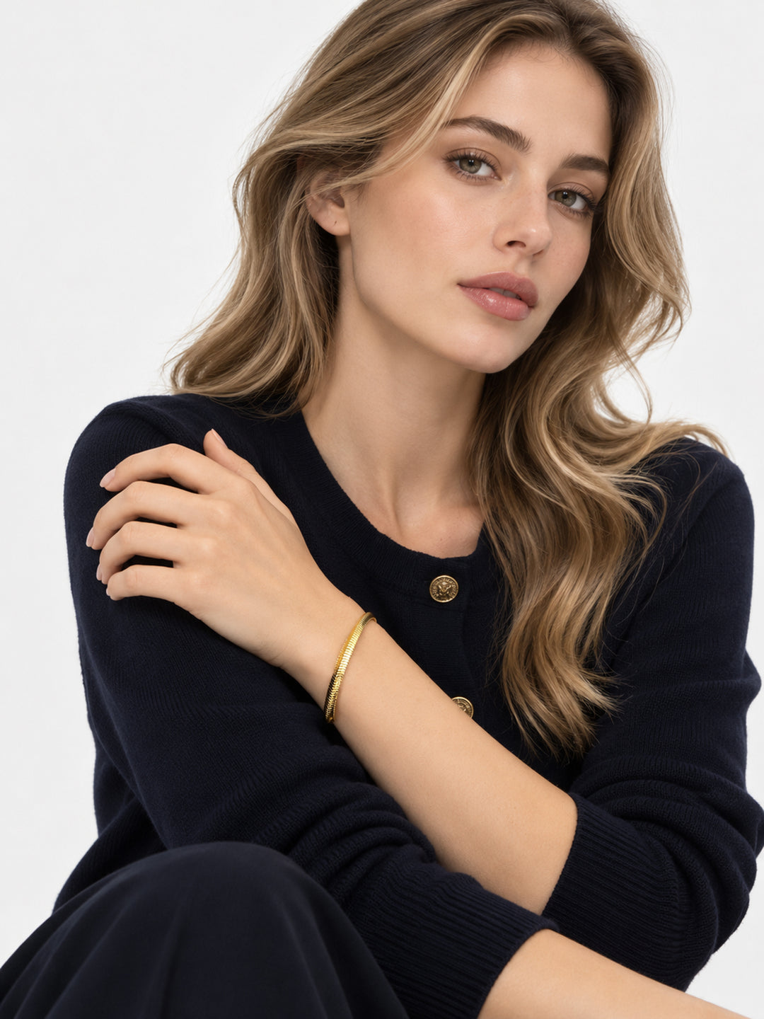 Cassia Ribbed Cuff Bracelet - view 2