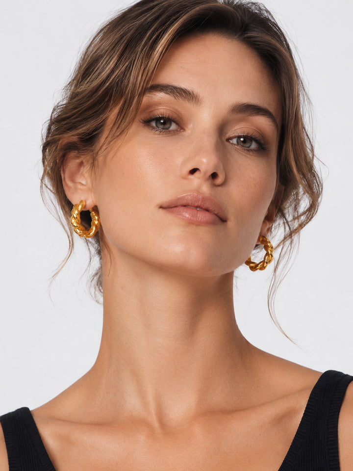 Catriona Braided Hoops