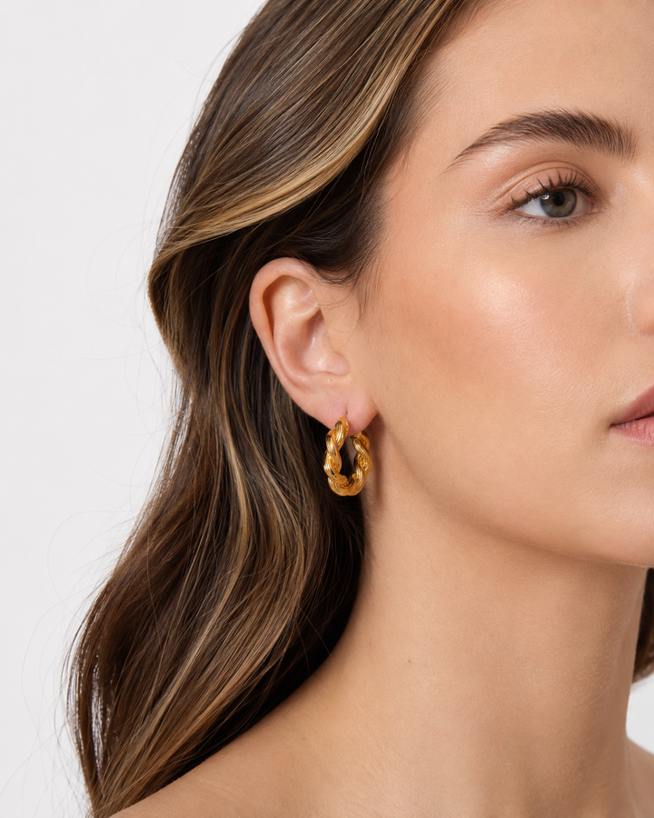 Catriona Braided Hoops