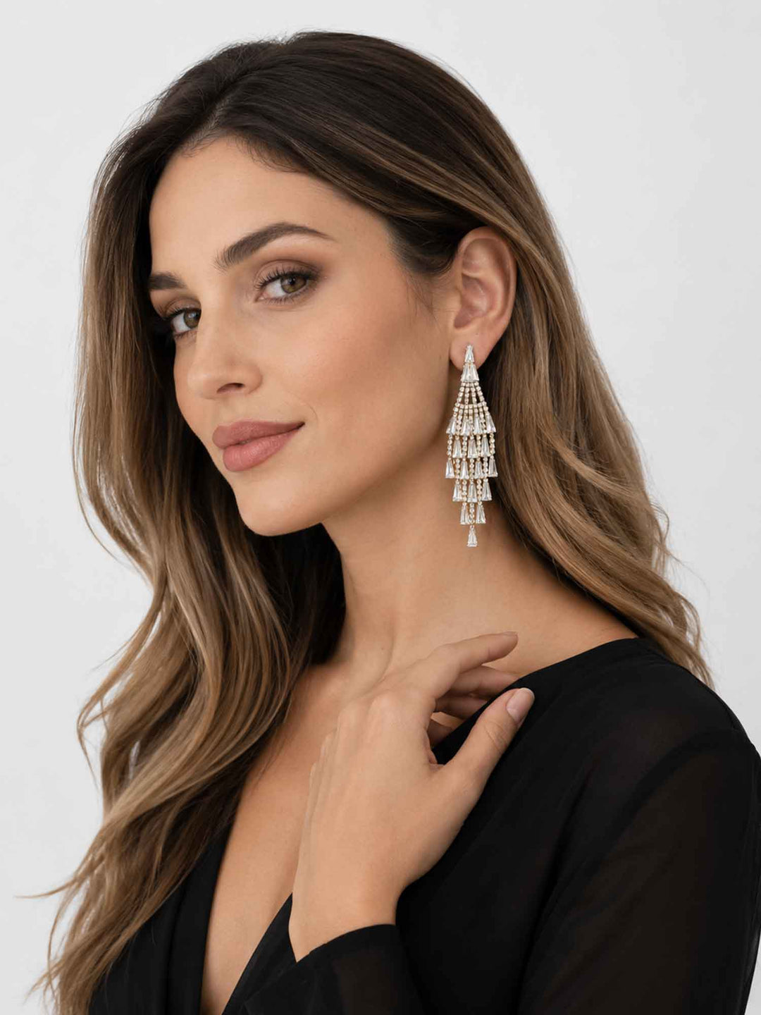 Czarina Crystal Waterfall Earrings