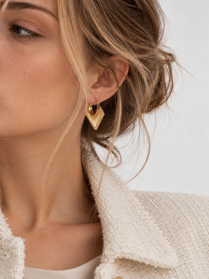 Danira Fan Hoop Earrings - view 3