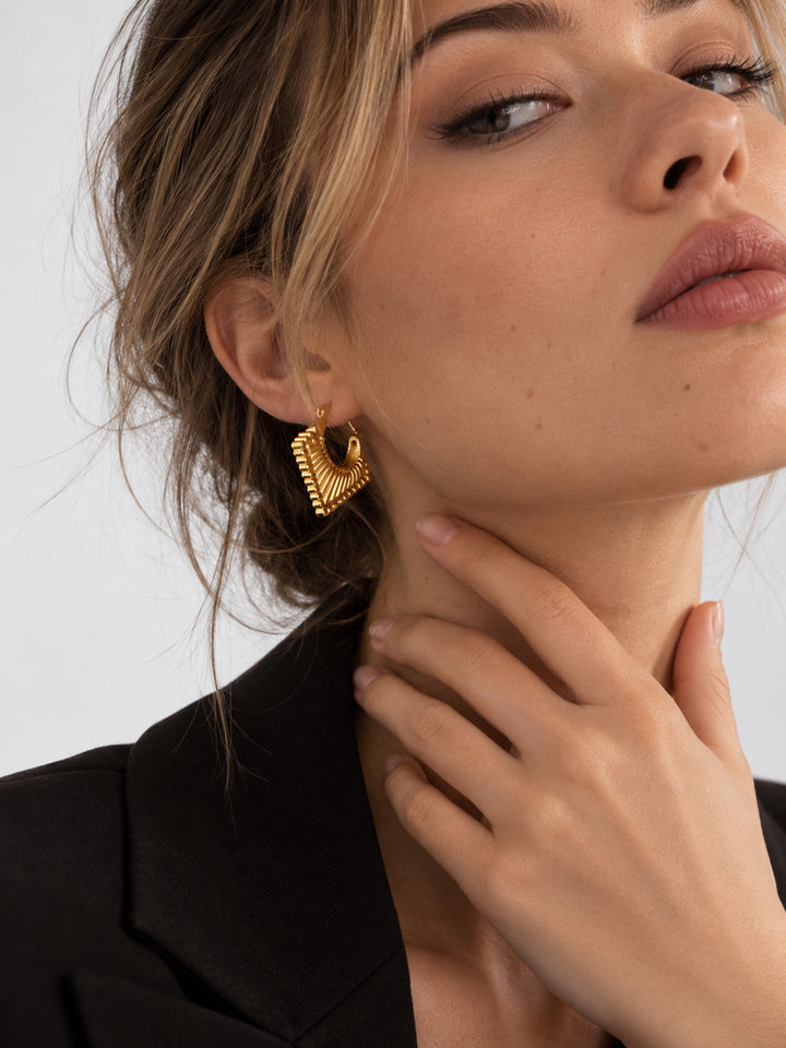 Danira Fan Hoop Earrings - view 4