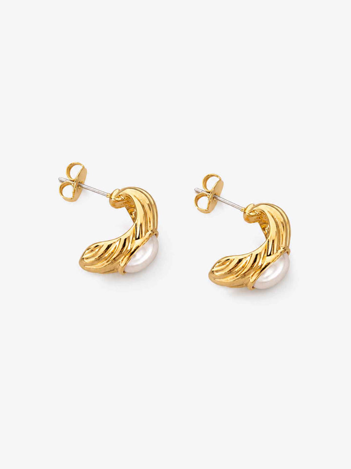 Pendientes de oro con perla del amanecer
