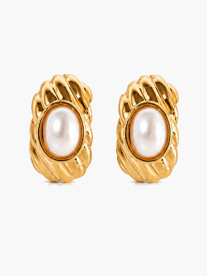 Pendientes de oro con perla del amanecer