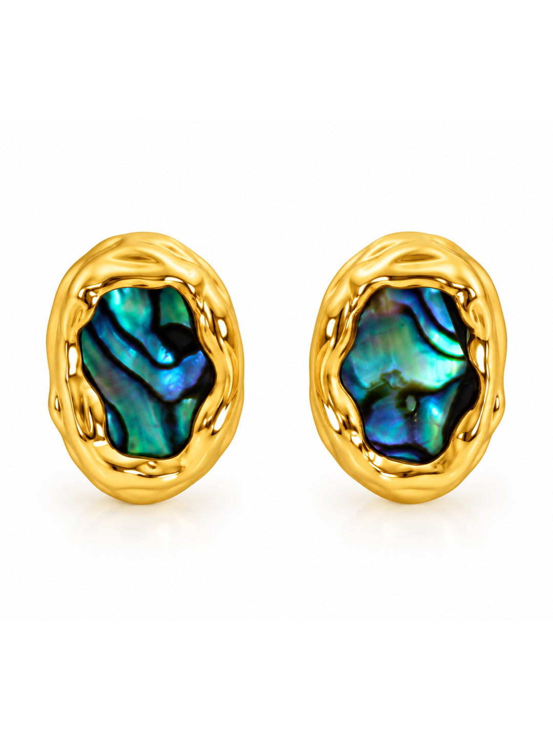 Dorothea Abalone Shell Stud Earrings - view 1