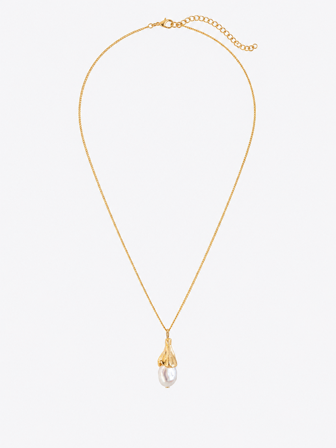 Drop Pearl Gold Necklace