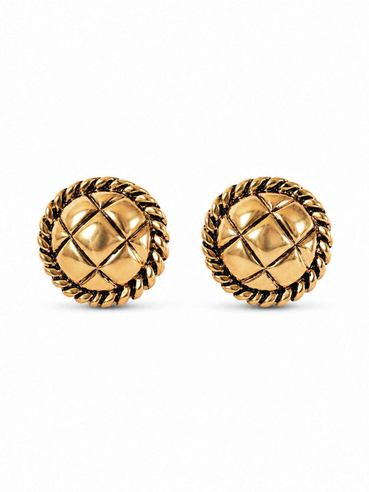 Elegant Retro Round Gold Earrings