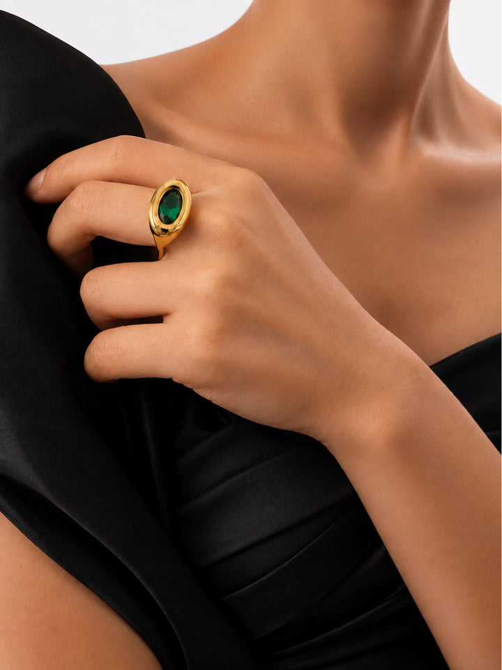 Elf Green Stone Ring