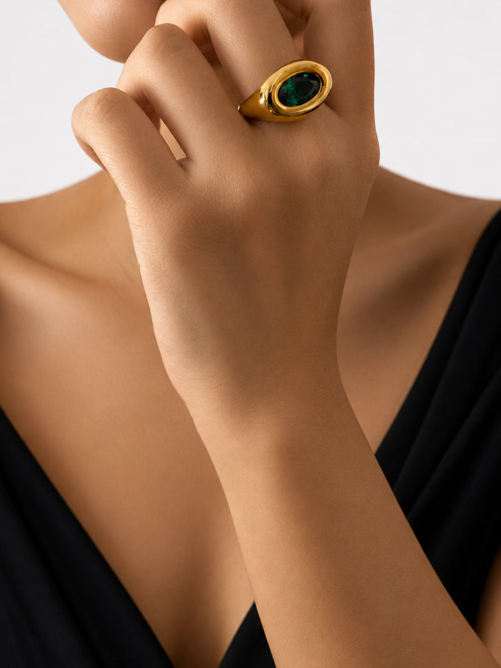 Elf Green Stone Ring