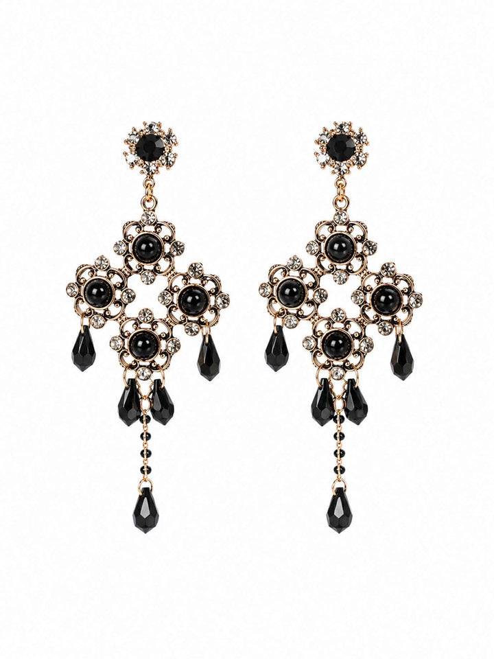 Elvina Baroque Floral Crystal Earrings