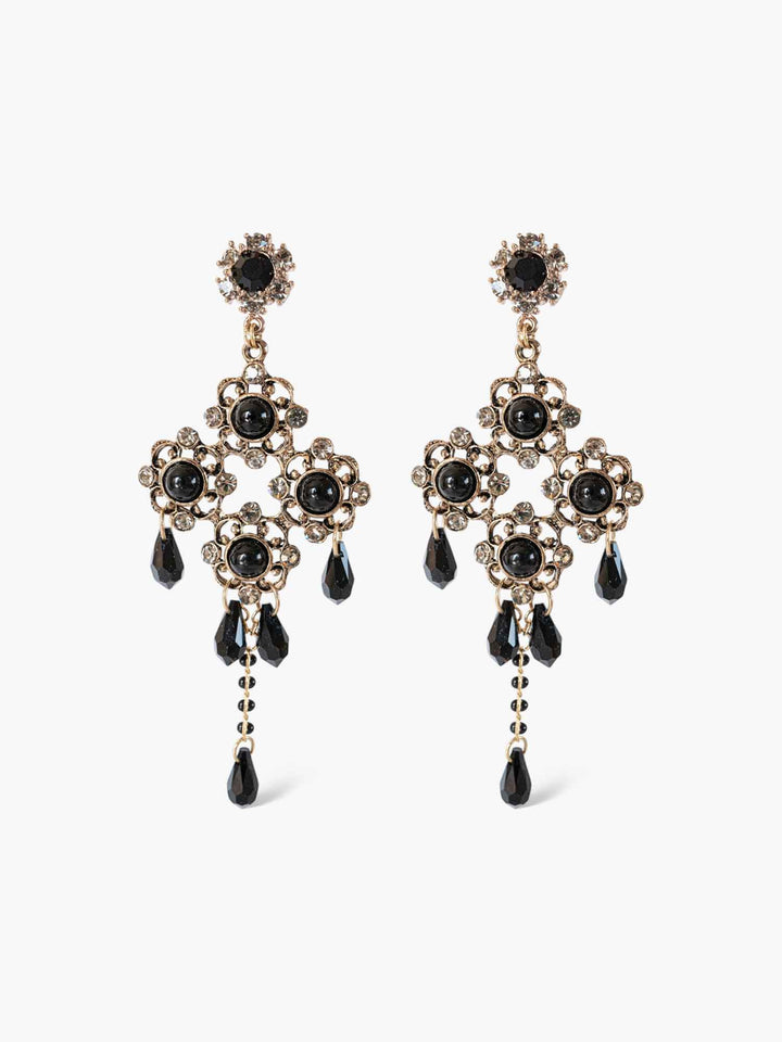 Elvina Baroque Floral Crystal Earrings