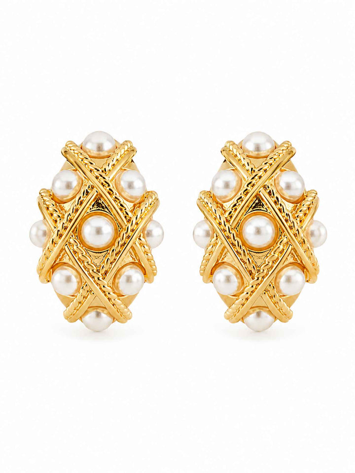 Encounter Pearl Gold Earrings