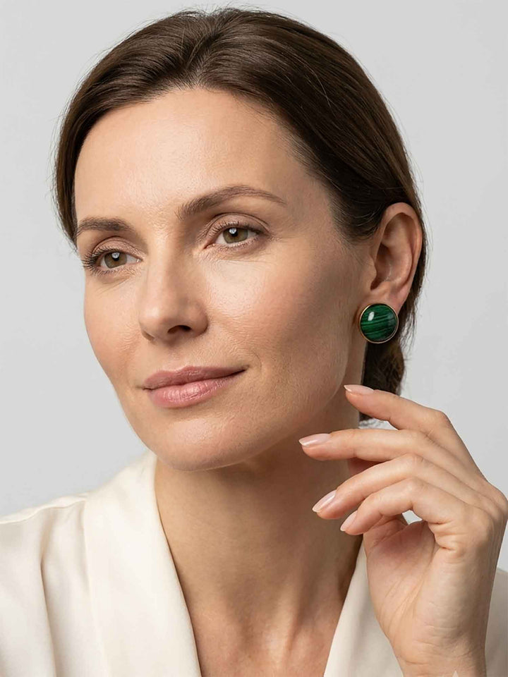 Siona Earrings Malachite