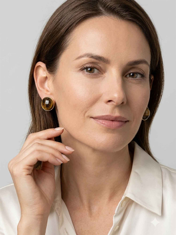 Siona Earrings Tiger’s eye
