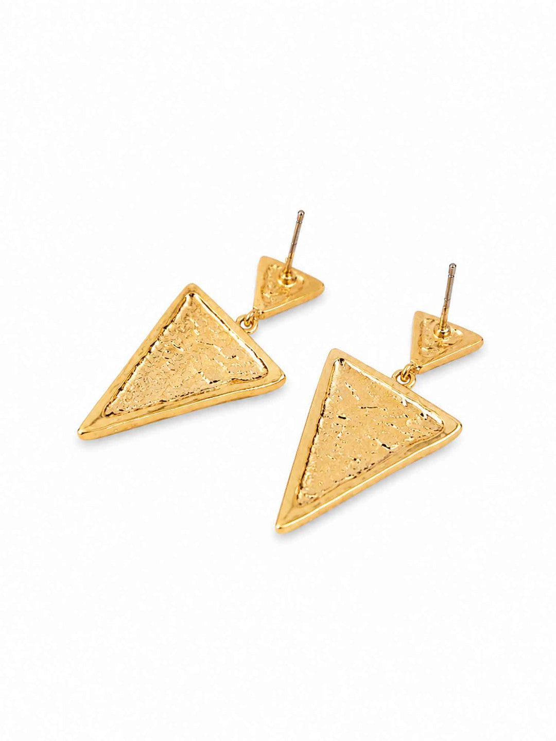 Geometric Triangle Gold Earrings