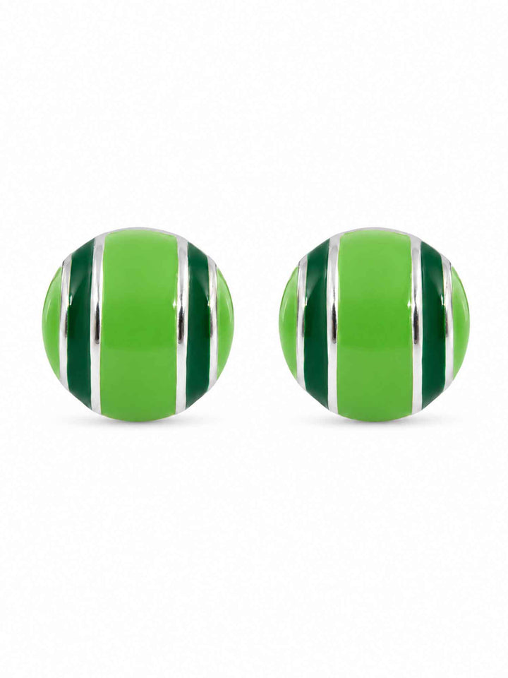 Green Intuition Round Earrings
