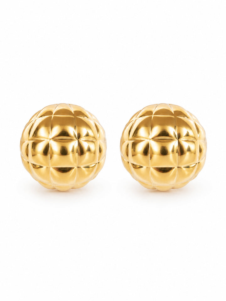 Gretta Quilted Dome Earrings