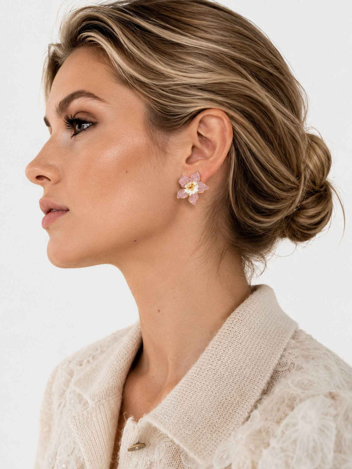 Hibiscus Flower Earrings