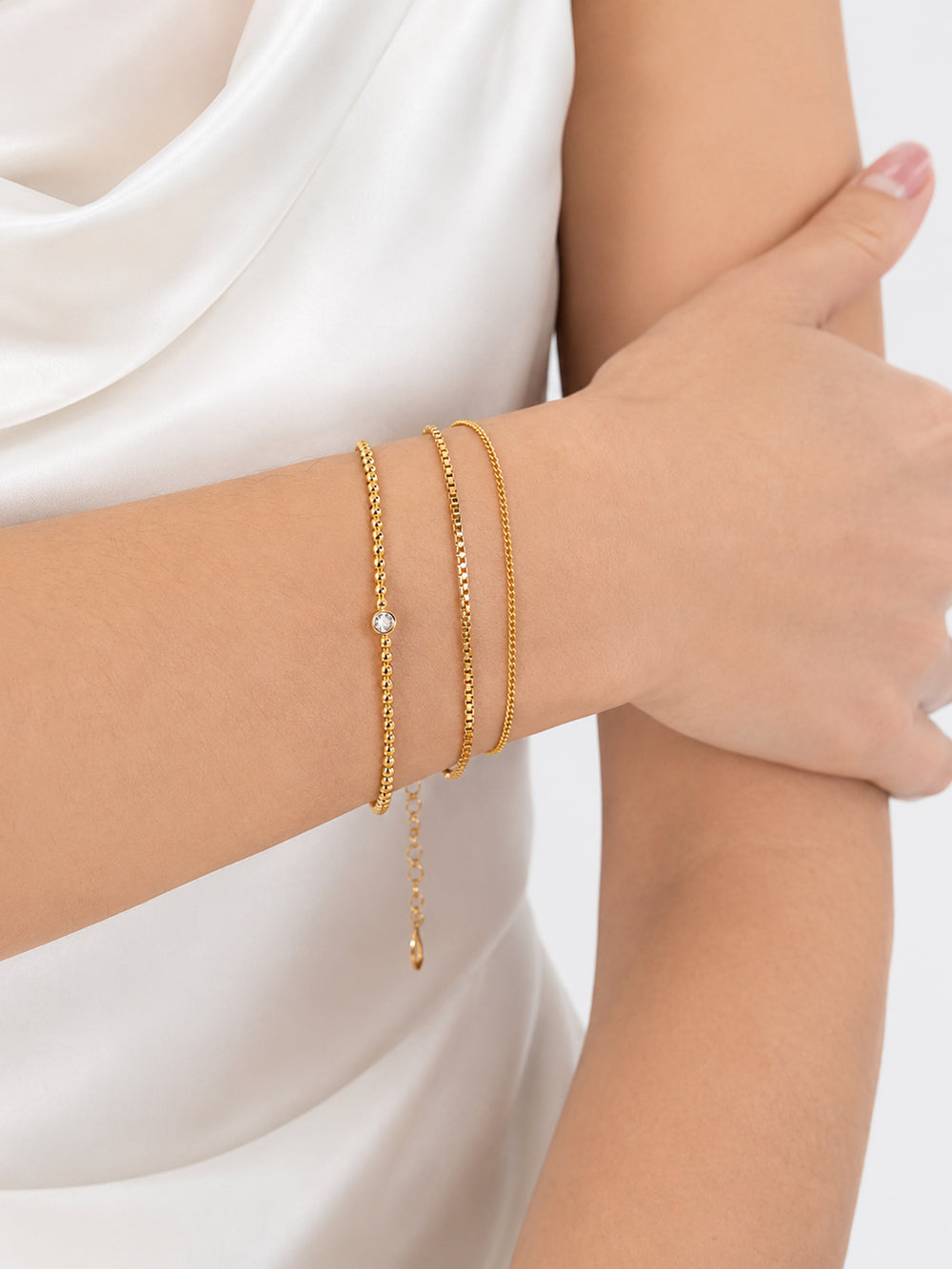 Ivalyn wrap bracelet styled on wrist