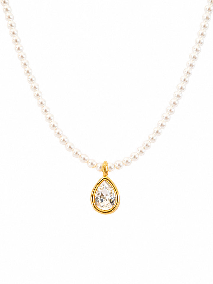 Kendra Pearl Crystal Necklace