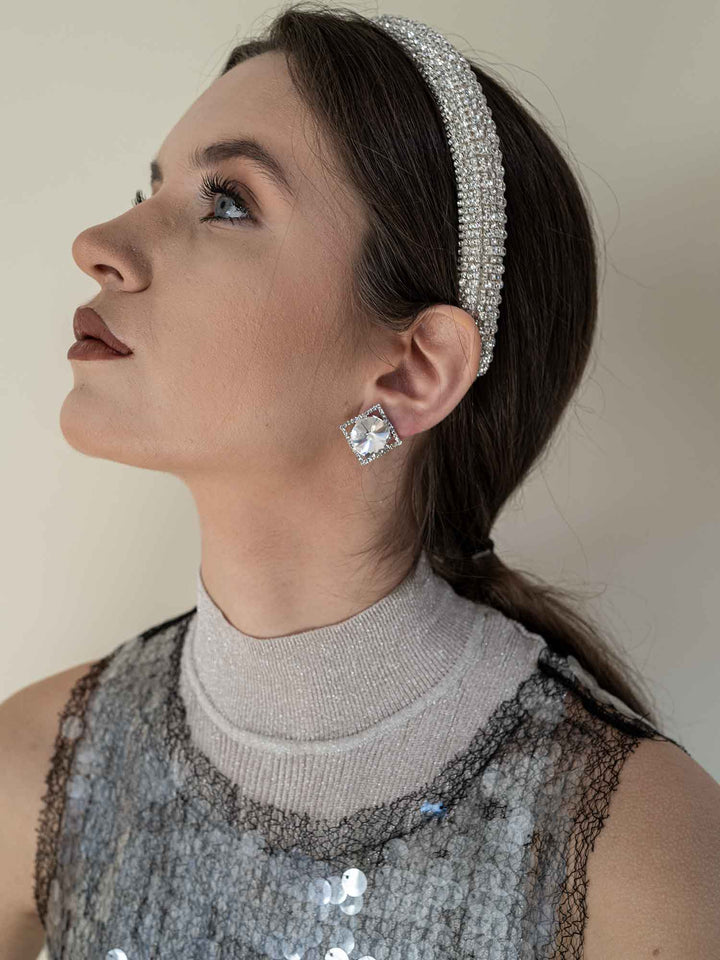 Kyla Crystal Square Earrings