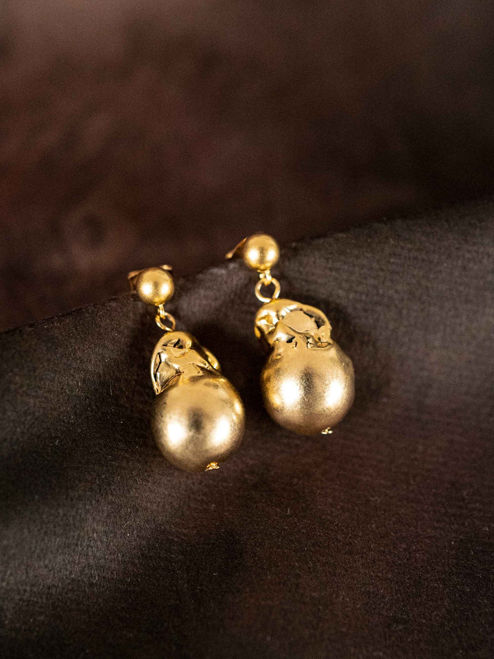 Pendientes Dos orbes de Oro