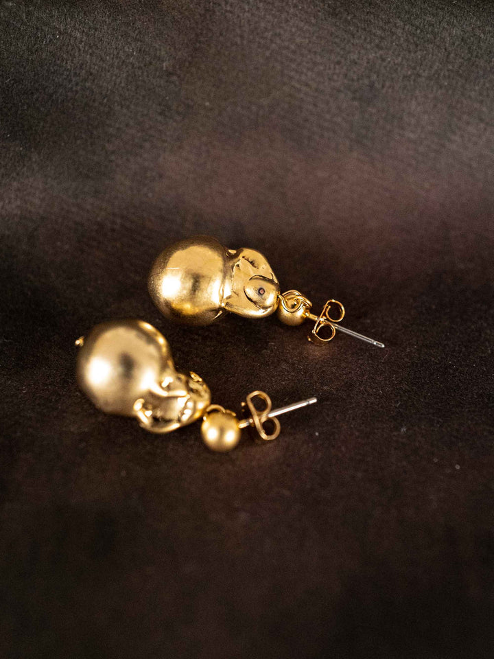 Pendientes Dos orbes de Oro