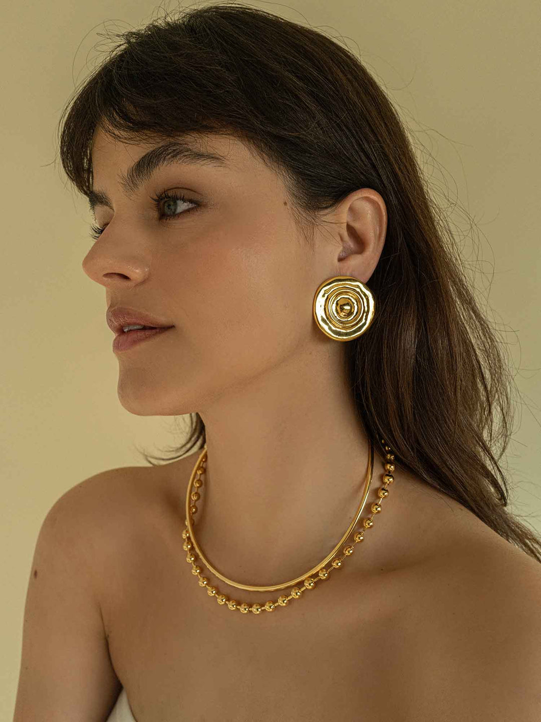 Flowing Light Gold Earrings