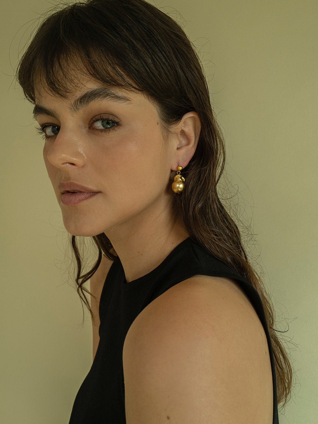 Pendientes Dos orbes de Oro