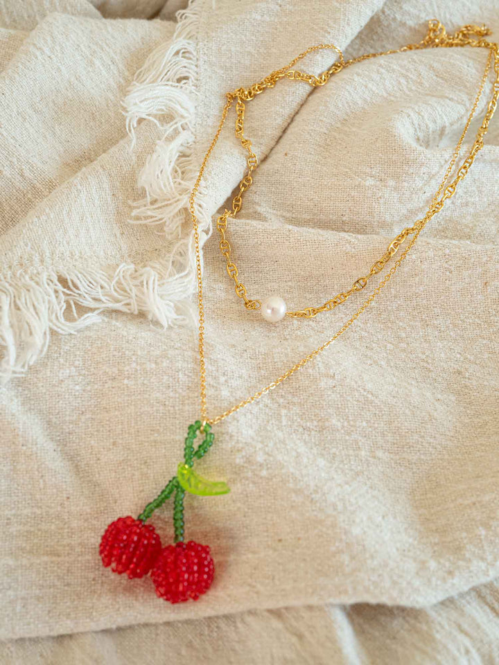 Cereza Cherry Pendant Necklace