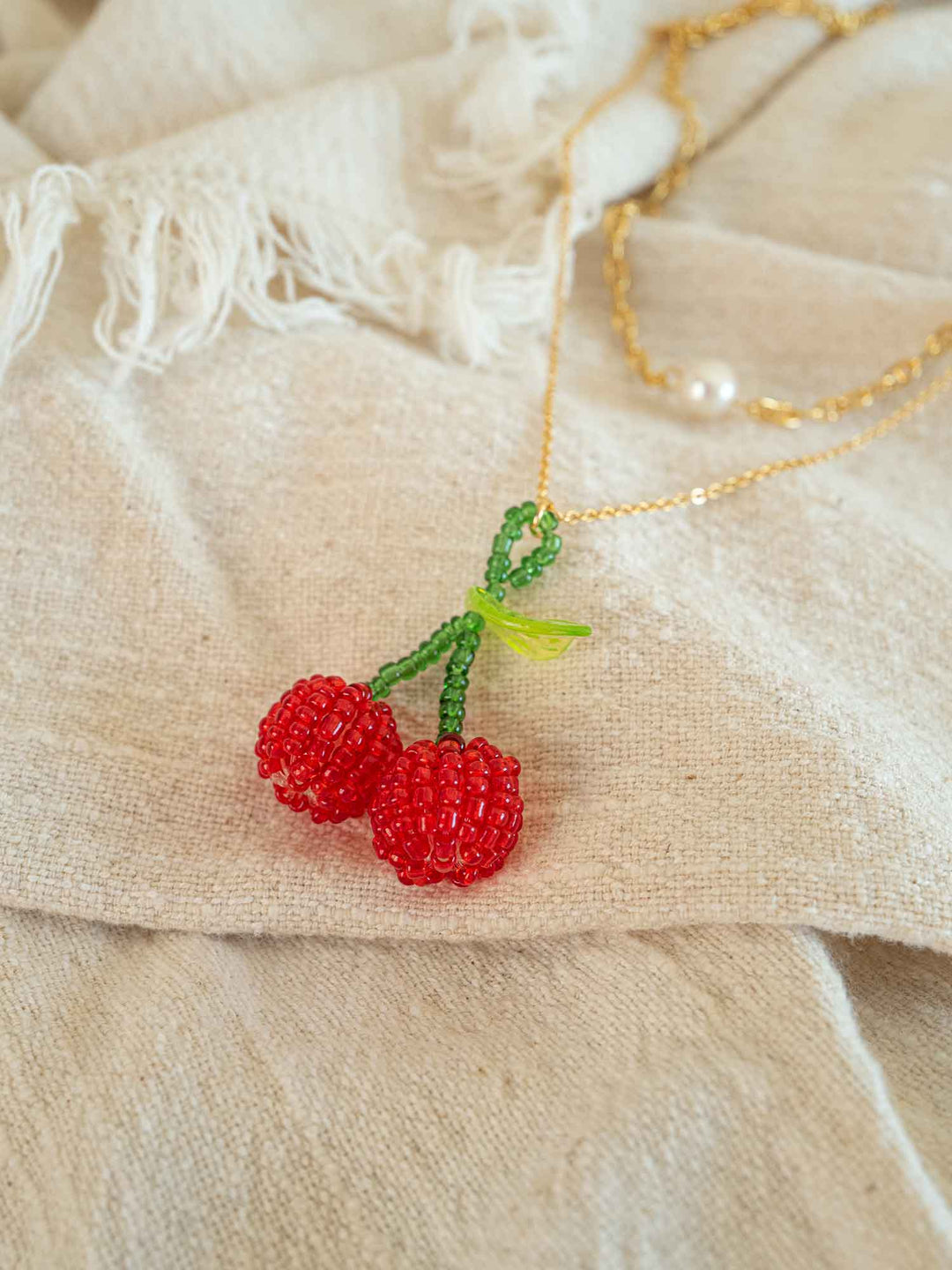 Cereza Cherry Pendant Necklace