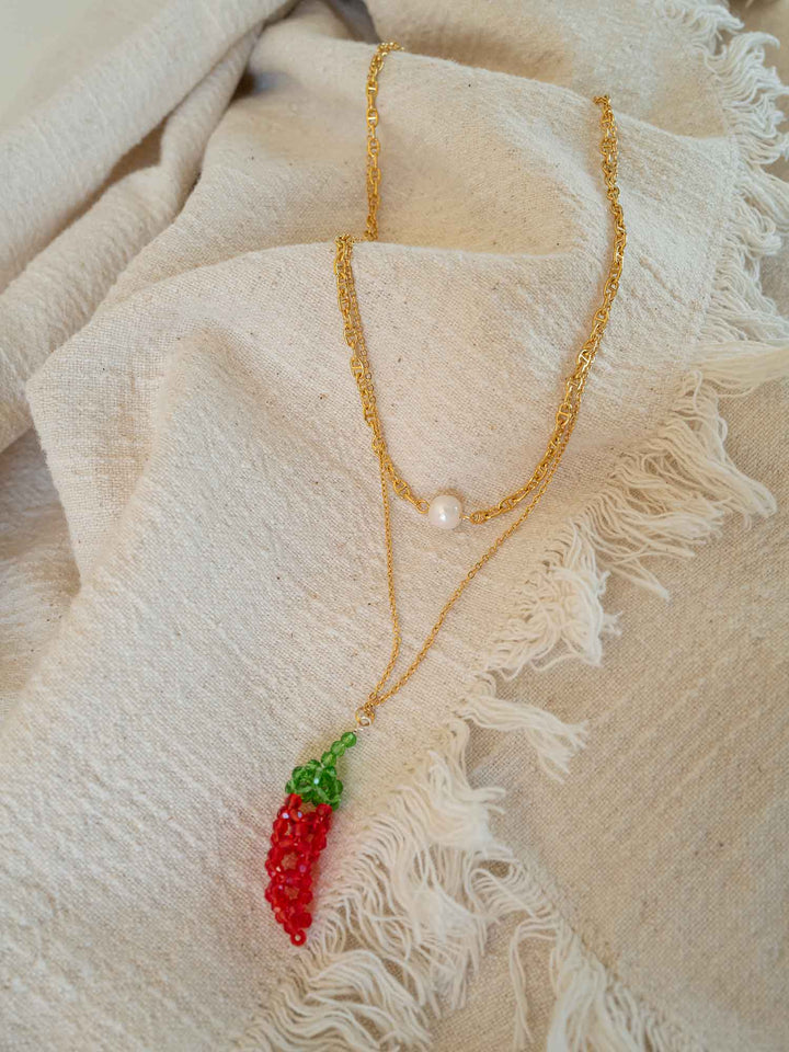 Picante Beaded Necklace