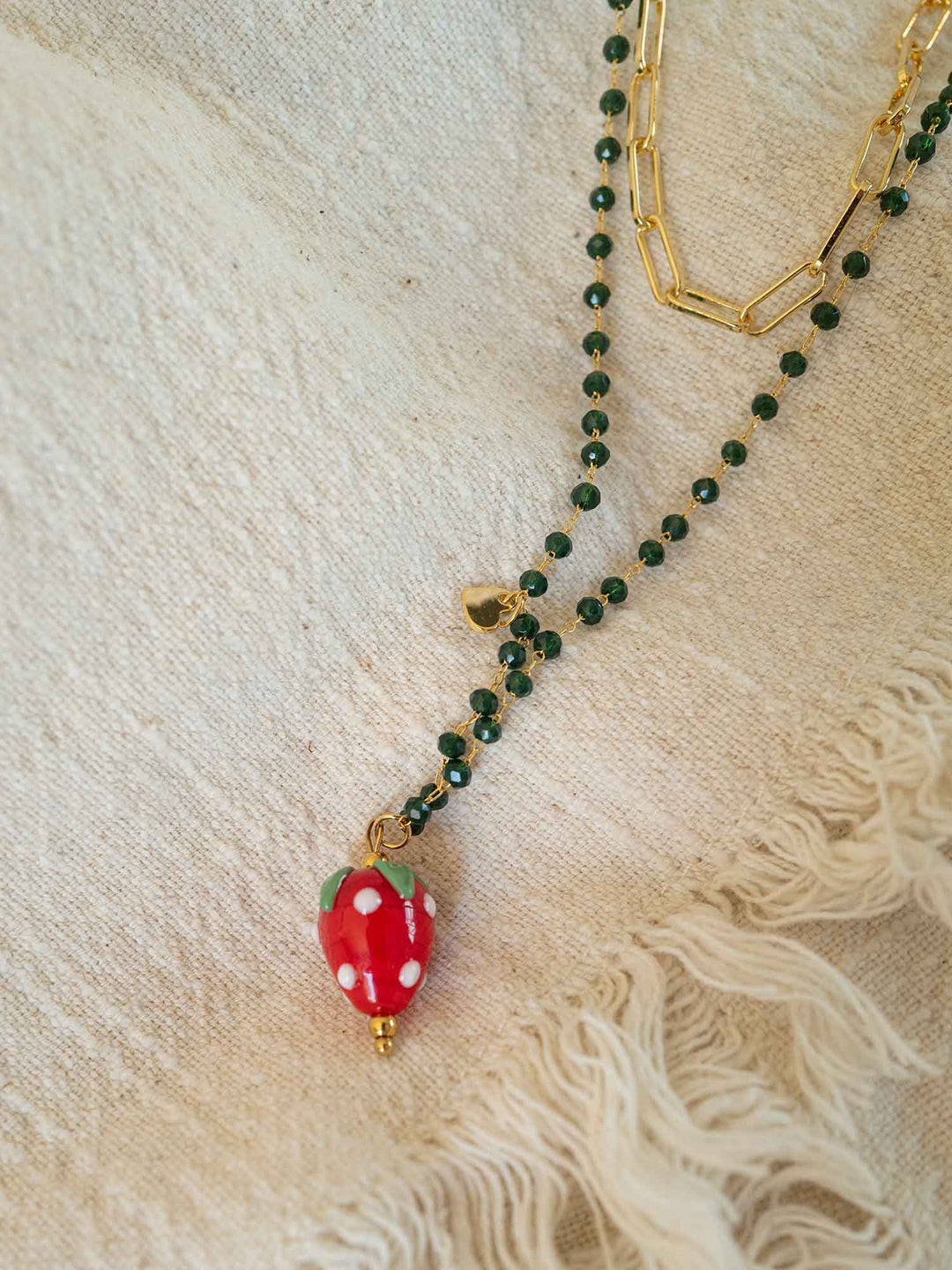 Fresa Strawberry Pendant Necklace