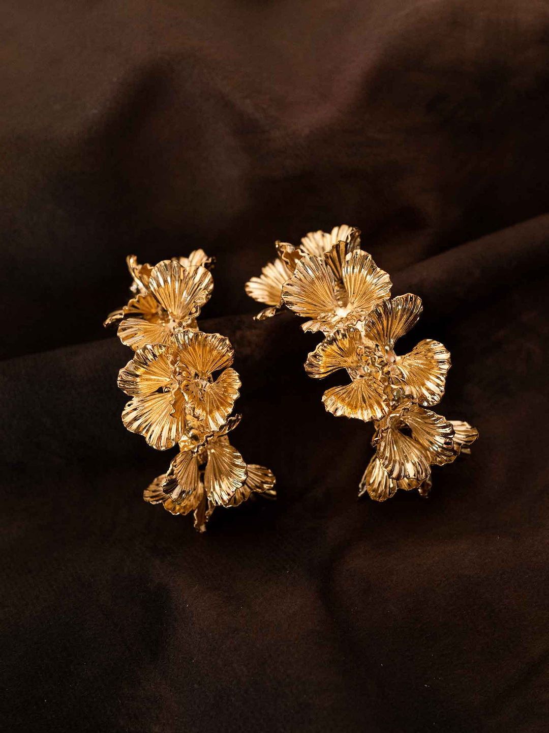 Liliosa Floral Hoop Earrings