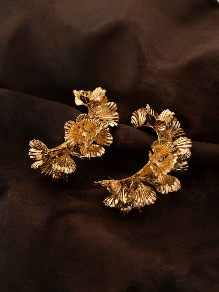 Liliosa Floral Hoop Earrings