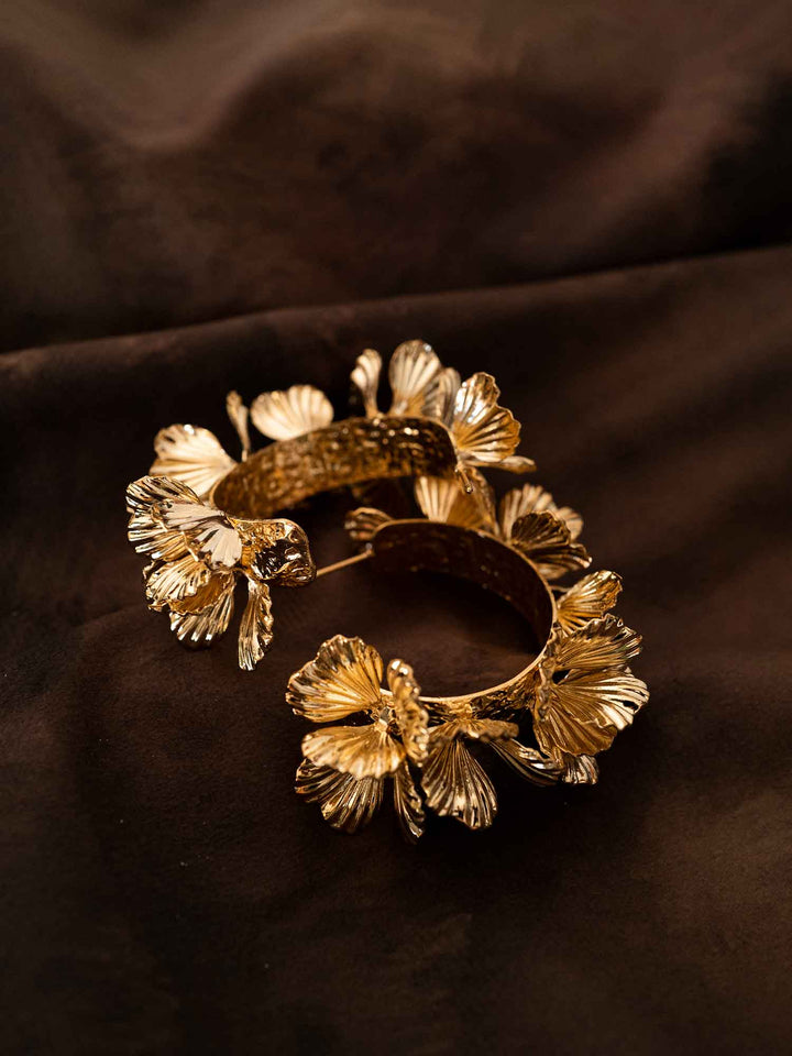 Liliosa Floral Hoop Earrings