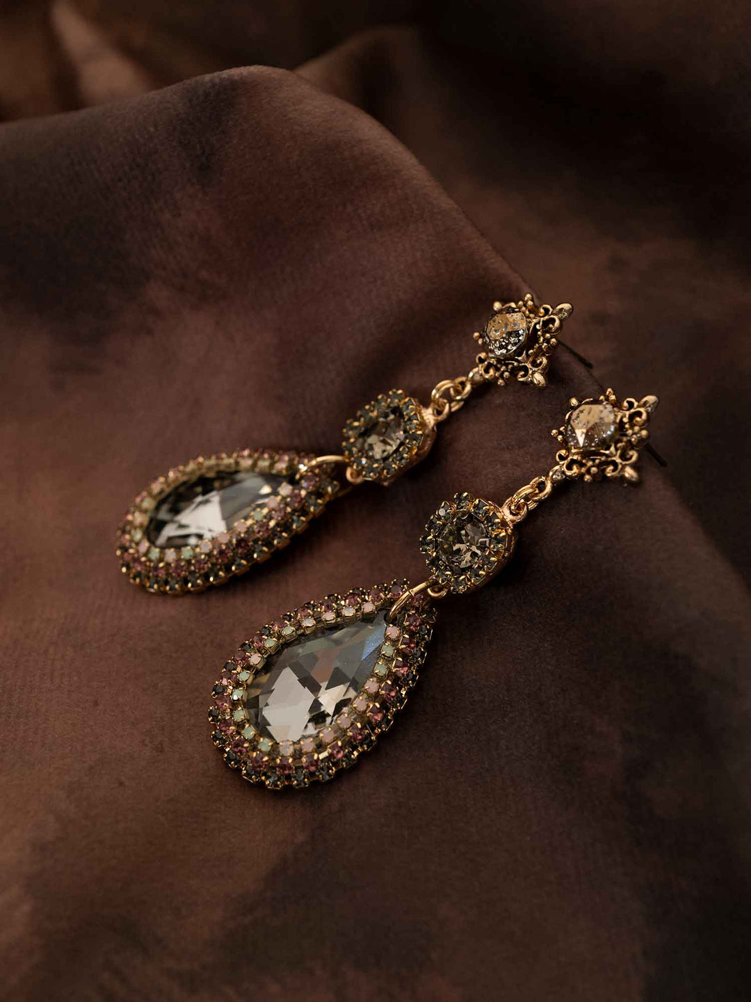 Justine Crystal Teardrop Earrings
