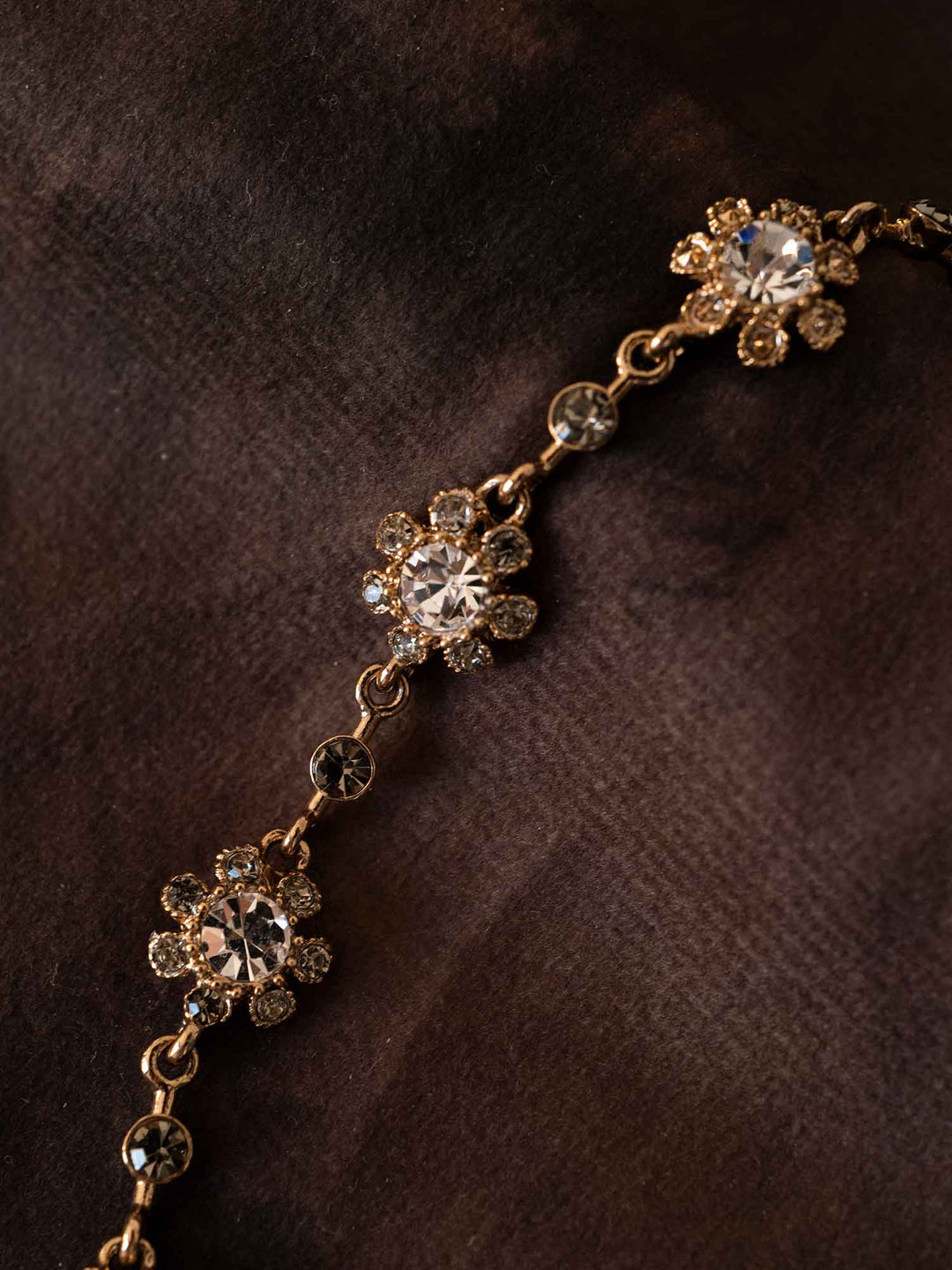 Viviana Crystal Flower Necklace