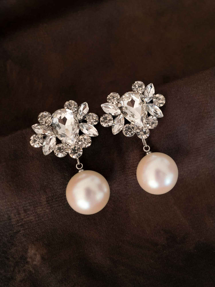 Nova Crystal Earrings Silver