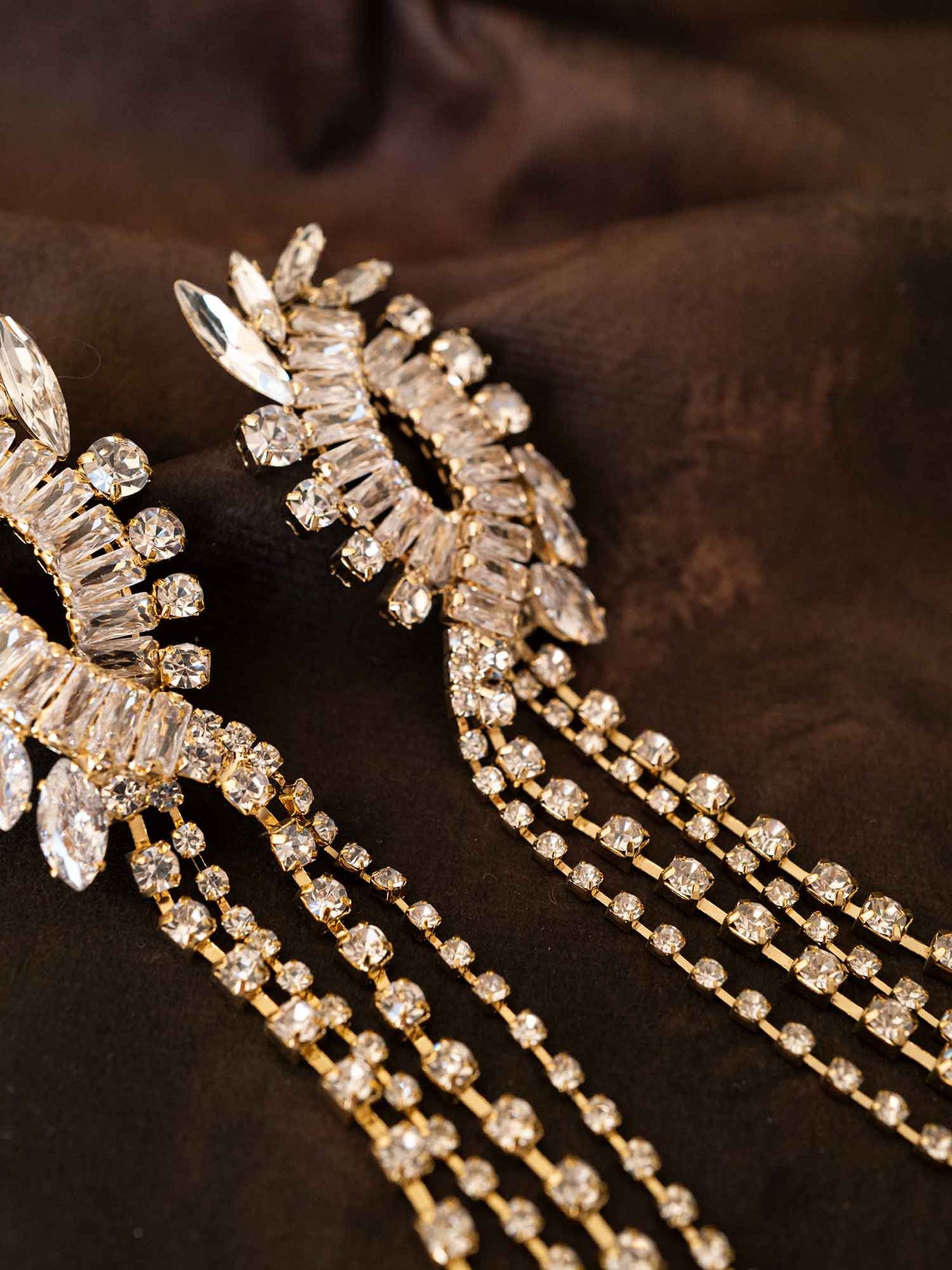 Angelica Cascading Crystal Earrings