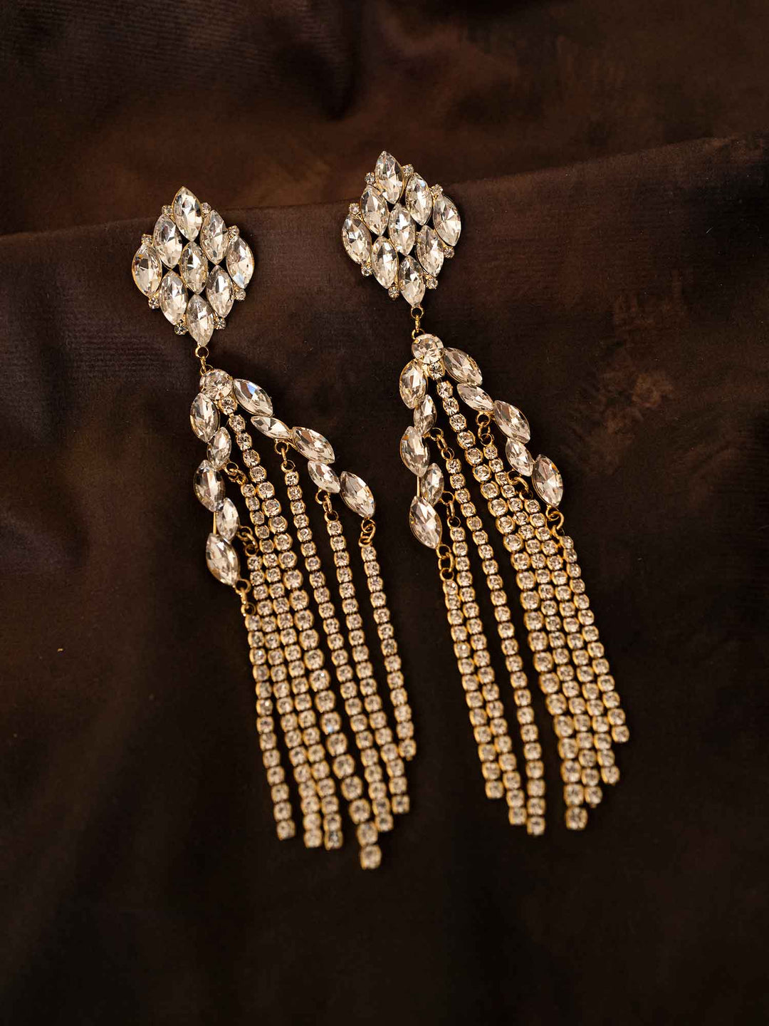 Rochel Crystal Cascade Earrings