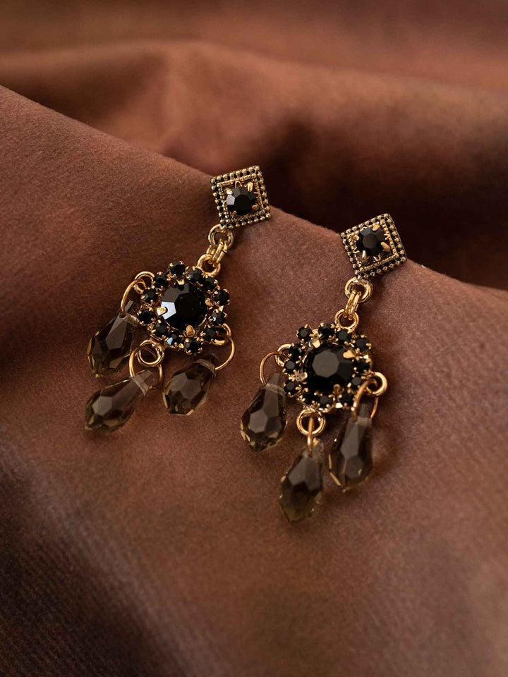 Belladonna Smoky Crystal Earrings